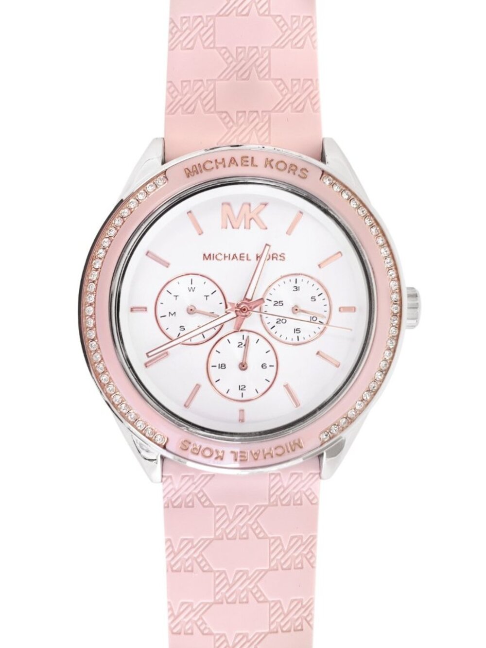 Michael Kors Jessa MK7268 40mm Silicone Strap Women's Quartz Watch Pink